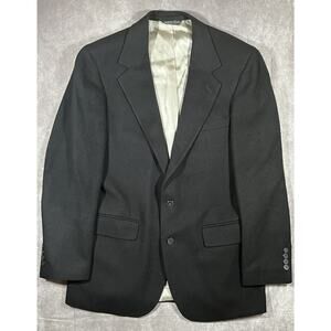C & R Clothiers Men’s 100% Cashmere Sport Coat Jacket Black Size 40 R Union Made
